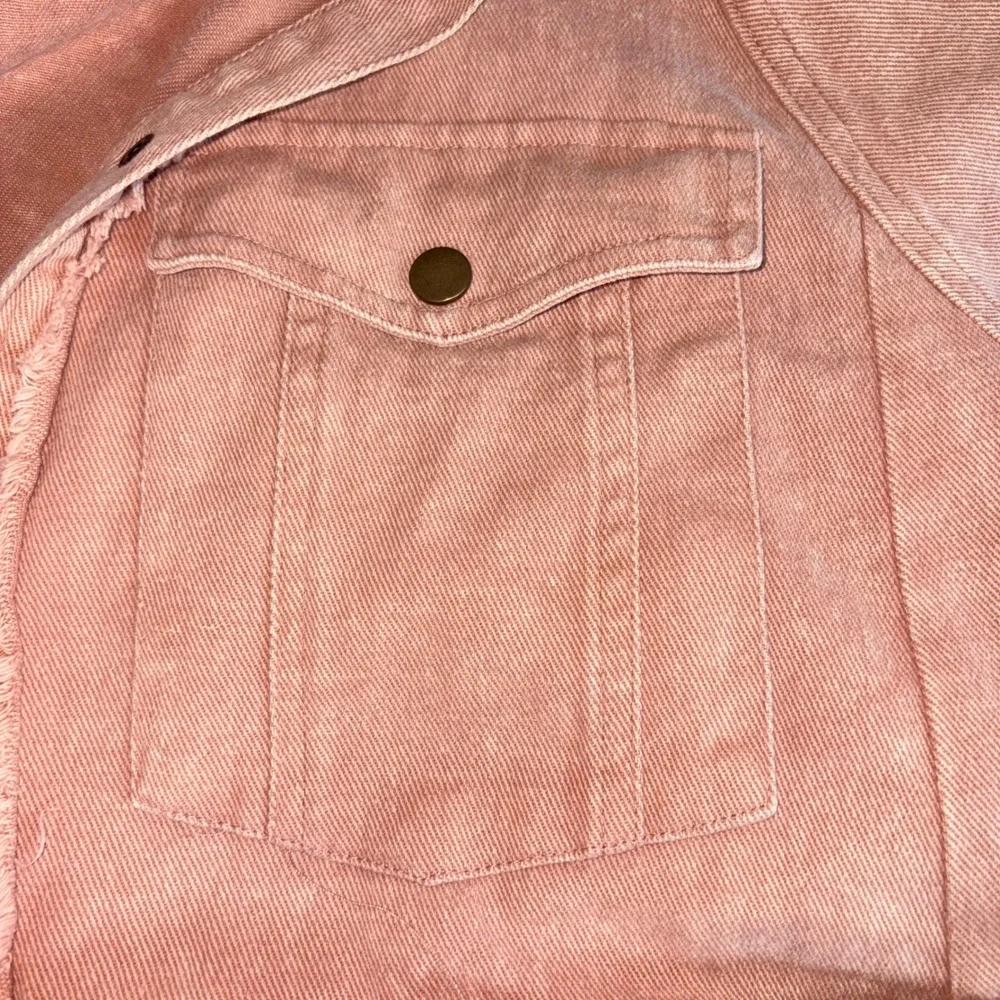 Olie & Hali  Hooded Shacket Large Peach Southwestern Distressed Boho jacket